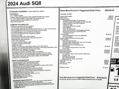 2024 Audi SQ8 Prestige