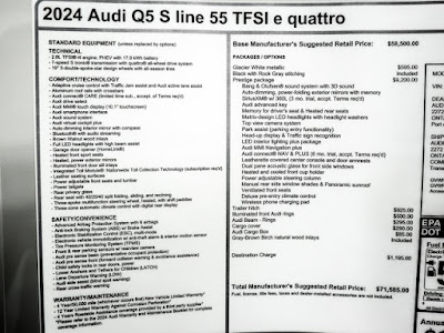 2024 Audi Q5 e 55 S line Prestige