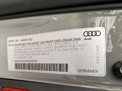 2019 Audi S5 Sportback Prestige